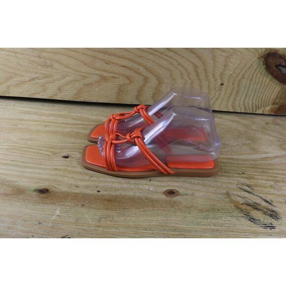 Azalea Wang Sandals Womens 11 Lot of 2 Gold Orange Steston Slip On Rope New - Picture 3 of 10